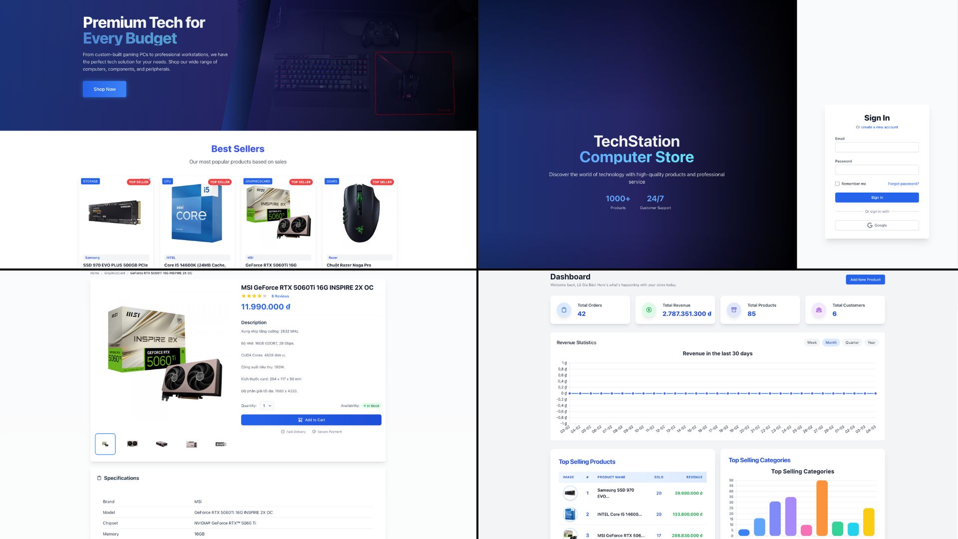 Screenshot of E-Commerce Computers & Components